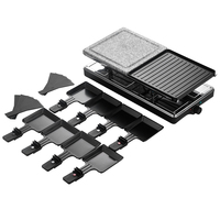 Tragbare Antihaftbeschichtete Multifunktionale Elektrische Raclette-Grillpfanne für Gewerbliche Nutzung, Zuhause und Partys