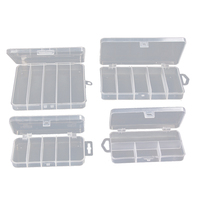 Boîte de rangement personnalisable 6 compartiments pour appâts, leurres et hameçons, accessoires de pêche, mallette de rangement en plastique