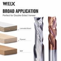 Fraise à compression Weix Machine Cad Cam à 2 dents en carbure de tungstène pour affûtage de tour, outil de fraisage CNC pour le bois, pour routeur CNC