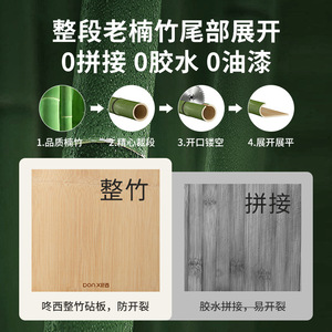 HeDou C Bamboo Cutting Board 41x30.5x1.85cm Extra Thick Rectangle Antibacterial Kitchen Use - Product Image 2