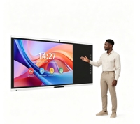 Pizarra Interactiva LED 4K de 94 Pulgadas, 20/40 Puntos Táctiles, Infrarroja, Antideslumbrante, Sistema Operativo Android+Windows, para Conferencias