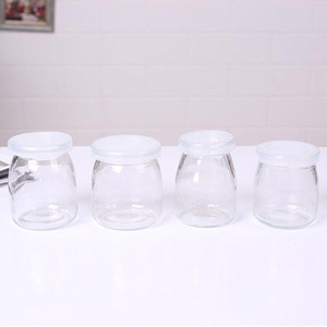 100ml Classic <b>Camping</b> Clear Empty Glass <b>Storage</b> Bottles Jars Leak Resistant Plastic Lid for Ice Cream Pudding Milk Honey Yogurt - Product Image 4