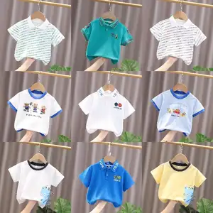 Polos d'été à manches courtes pour garçons et filles T-shirts de golf imprimés unis/personnalisés pour bébés et enfants Vente en gros à bas prix