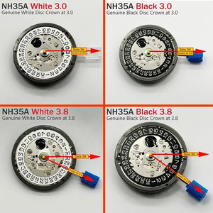 Mouvement NH35 authentique d'origine, date blanche, haute précision, 24 rubis, mouvement automatique japonais, montres mécaniques NH35A. - Product Image 2