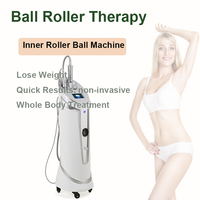 Alat Terapi Pelangsing Kulit Dual Handle Inner Ball Roller, Mesin Pembentuk Tubuh Anti Selulit, Peralatan Pijat Pembentuk Tubuh