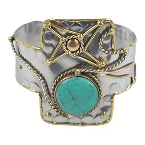 Handmade High-Finishing Brass <b>Bracelet</b> for Women/<b>Girls</b> New Style Stainless Steel Jewelry Bangles for Indoor Decor - Product Image 6