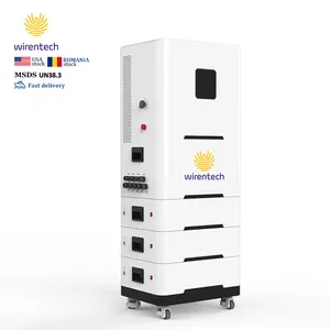 5KWh 4 Batteries in Series and Parallel Lifepo4 Lithium Battery System Solar Storage Backup All in One Battery and Inverter