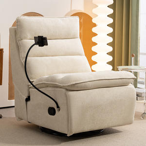Canapé sectionnel inclinable électrique moderne en tissu pour salon, balcon, fauteuil de détente avec fonction de rotation en forme de capsule spatiale - Product Image 1