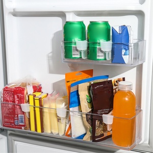 Adjustable Plastic Refrigerator Organizer Divider <b>Bins</b> for Tidy <b>Kitchen</b> Cabinet Food Storage Clean and Practical Use - Product Image 1