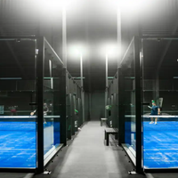 Terrain de padel panoramique à vue complète, design modulaire, qualité supérieure, certifié CE, acier galvanisé à chaud.