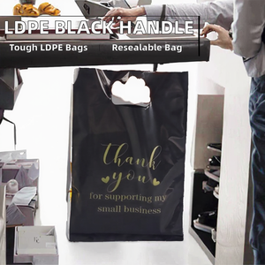 Sacs en résine PET LNX pour T-shirts avec poignée longue refermable pour lotions, soins de la peau, cosmétiques - Personnalisables pour les petites entreprises - Product Image 2