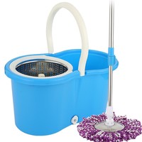 Serpillère Magique Easy Clean avec Pédale Rotative, Serpillère et Seau Magiques, Serpillère de Nettoyage Rotative à 360°