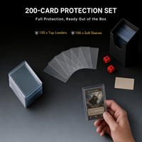 Classeur à 9 pochettes pour cartes, 200 protège-cartes et pochettes inclus, album de collection premium pour Pokémon, TCG, MTG, cartes sportives