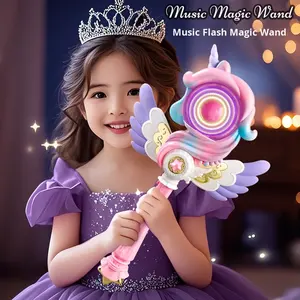 Magischer Zauberstab Leuchtend Glühend Plastikspielzeug Fee Mädchen Einhorn Prinzessin Party Kindertag Geschenk - Product Image 2