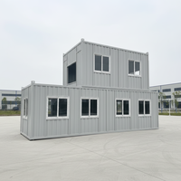 Maisons conteneurs préfabriquées modulaires portables pliables de 20 et 40 pieds, 2, 3, 4 ou 5 chambres, à vendre, pour bureaux et bâtiments