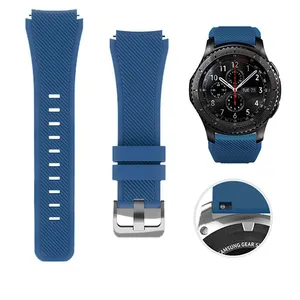 20mm 22mm Silikon Uhren armband Kompatibel für Samsung Galaxy 46mm/ Watch3 45mm/Gear S3 Frontier, Sport armband für Männer & Frauen