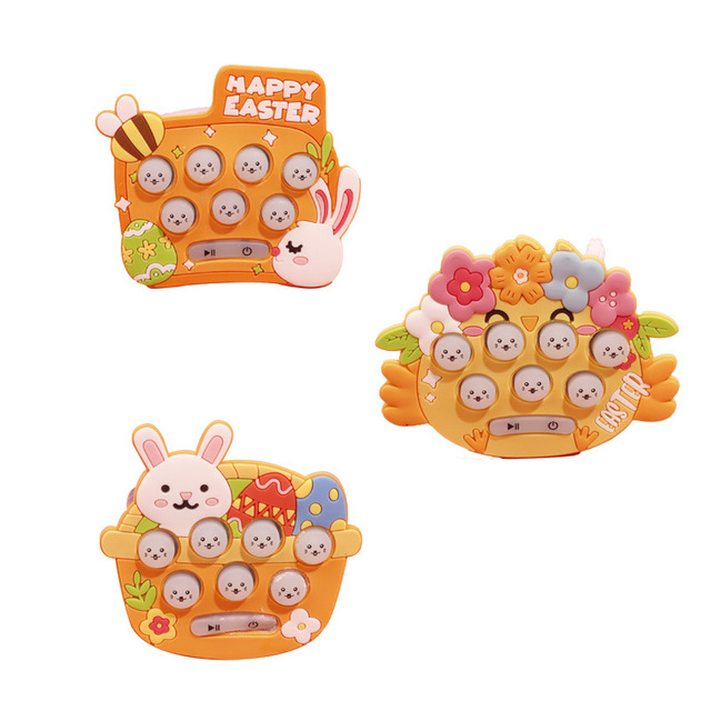 Wholesale Mini Handheld Game Christmas Easter Halloween Consoles Electronic Hamsters Whack a Mole Small Keychains Pop It Game