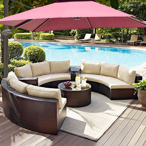 ชุดโซฟาหวายหวายกลางแจ้งแบบคลาสสิกทันสมัยเฟอร์นิเจอร์ลานสวนกันน้ำสำหรับโรงแรมและวิลล่า - Product Image 3