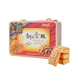 288g de biscuits dorés croustillants au gâteau aux amandes saveur cantonaise chinoise pâtisseries et desserts sablés sucrés - Product Image 1