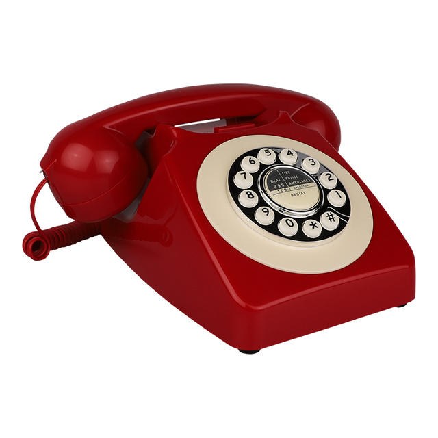 Blue Hotsell Classical Rotary Dial Gift Wedding Key Dial Audio Antique Classic Vintage Old Style Telephone Decoration Phone