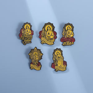 Pines Esmaltados de <span class=keywords><strong>San</strong></span> <span class=keywords><strong>Judas</strong></span> <span class=keywords><strong>Tadeo</strong></span> Personalizados Estatuas de Arte Sagrado de Jesús Broches para Mochila Insignias de Solapa Joyería Regalo para Amigos Creyentes - Product Image 4