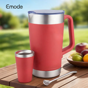 Emode toptan fiyat BPA ücretsiz 2000ml + 140ml termal bira bardağı buz kovası saman ile - Product Image 2