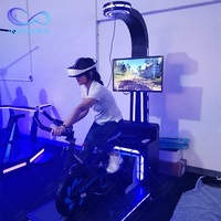 Appareil d'expérience sportive de réalité virtuelle 9D très demandé, vélo d'exercice rotatif VR, machine de jeu VR avec lunettes VR