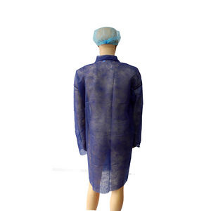 Batas <span class=keywords><strong>de</strong></span> Laboratorio Médicas Quirúrgicas Desechables <span class=keywords><strong>de</strong></span> Tela No Tejida, Unisex, Color Azul Oscuro, para <span class=keywords><strong>Trabajo</strong></span> <span class=keywords><strong>de</strong></span> Seguridad, Venta al Por Mayor - Product Image 2
