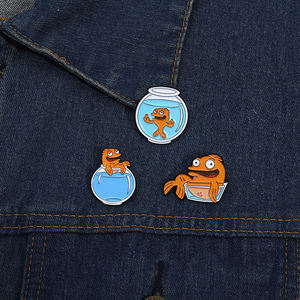 해양 생물 컬렉션 에나멜 핀 만화 고래 상어 금붕어 브로치 배낭 옷깃 배지 친구를위한 보석 선물 - Product Image 3