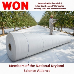 Tissu réfléchissant blanc WON, barrière anti-mauvaises herbes, couverture du <span class=keywords><strong>sol</strong></span>, tapis anti-mauvaises herbes tissé réfléchissant personnalisé pour serre, 10 à 20 ans - Product Image 2