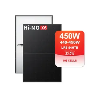 LONGI Hi-Mo X6 450 Watt güneş panelleri 445W 440W 430W tam siyah Mono güneş panelleri güneş paneli avrupa depo