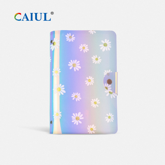Caiul PVC 5 Colors Dreamy Iridescent Daisy 96 Pocket Fujifilm Instant Film 11/9/70/40 Instax Mini Photo Album Card Binder