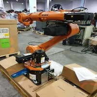Robot industriel Kuka à 6 axes, bras robotique de soudage KR 16 R2010-2 avec positionneur de soudage CNGBS, PLC et moteur