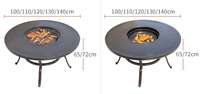 Table de barbecue extérieure moderne et durable en aluminium avec design pliable pour terrasse, jardin, hôtel (tailles personnalisables)