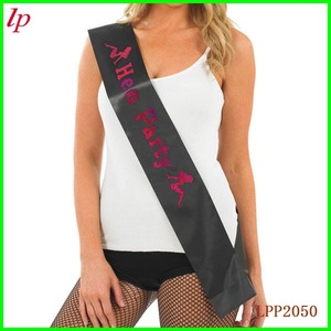 Écharpe de fête pour enterrement de vie de jeune fille, en tissu imprimé rose, avec sangle d'épaule, pour célébration de enterrement de vie de jeune fille LPP2065 - Product Image 3
