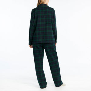 الحرارية الدافئة بيجامة شتوية للنساء مجموعة طويلة الأكمام مخصص منقوشة الفانيلا الصوف بيجامة مجموعة - Product Image 2