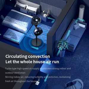 Yixuan Air Cooling <strong>Fan</strong> <strong>Oscillate</strong> Wireless Use Table <strong>Stand</strong> Floor <strong>Fan</strong> Space Saving Air Circulator Rechargeable Standing <strong>Fans</strong> - Product Image 2
