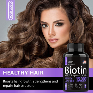OEM Private Label Hair Gummies Supplement Biotin Hair Capsules Vitamin Collagen - Product Image 2