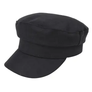 หมวกผู้หญิง ใหม่อังกฤษ เข็มขัดหนังวินเทจ ผ้าขนสัตว์ เบเรต เวอร์ชั่นเกาหลี หมวกท่าเรือแปดเหลี่ยม หมวกของจิตรกร
