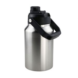 Seau à glace isotherme de camping 64 oz, bouteille d'eau en acier inoxydable, mug thermos portable 128 oz avec couvercle - Product Image 1