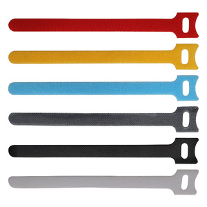 Pengikat Kabel Kepala Kucing dari Nilon dengan Tali Hook and <span class=keywords><strong>Loop</strong></span> yang Dapat Disesuaikan, Dapat Digunakan Kembali, Berwarna-warni, dan Berlogo Pabrik - Product Image 2