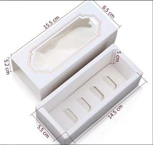 Contenitore di regalo bianco d'imballaggio del Macaron del contenitore del Macaron su misura all'ingrosso della fabbrica della cina Taizhou - Product Image 3