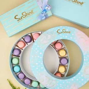 Sunshine Wholesale Luxury High Quality Paper Macaron Packaging Food <b>Gift</b> Box With Custom Logo Printed Round Paper Tube <b>Boxes</b> - Product Image 3