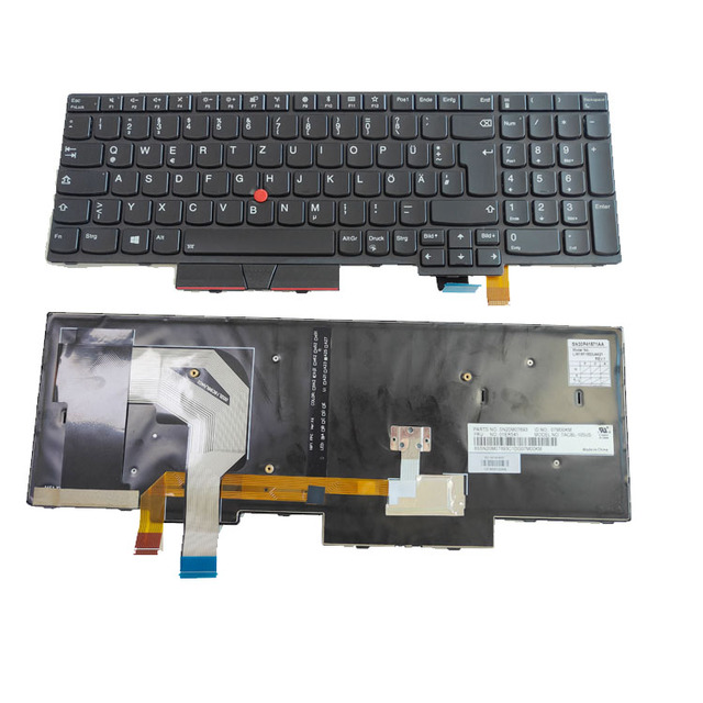 Keyboard Laptop for Lenovo Thinkpad T570 T580 P51s P52s GR German Backlit Keyboard Laptop Parts