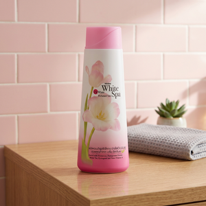 Poudre de talc de luxe Mistine White infusée aux extraits de spa, soyeuse et lisse pour le corps, 200g, parfum élégant, soin doux pour la peau, touche finale. - Product Image 3