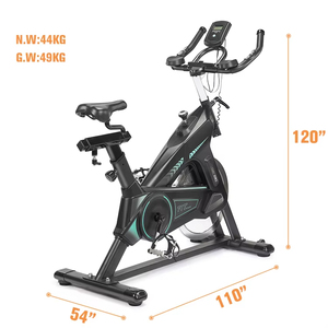 Bicicleta de Spinning para <span class=keywords><strong>Fitness</strong></span>, Carga Máxima de 120 kg, Bicicleta de Spinning con Marco de Acero para Ejercicios Cardiovasculares de Alta Intensidad en Interiores - Product Image 6