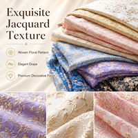 Tissu brocart floral en gros, textile jacquard métallique pour vêtements et décoration intérieure