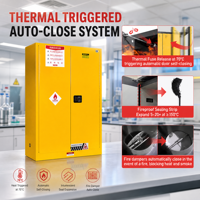Armoire ignifuge en acier de 45 gallons à double porte et trois étagères pour solvants universitaires sur mesure