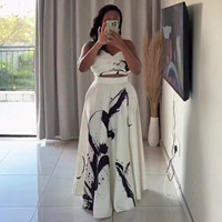 Ensemble robe de soirée élégante sans bretelles, nouvelle collection Printemps 2026, style transfrontalier Europe-Amérique, mode africaine