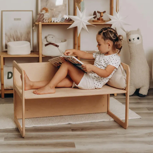 Table sensorielle, mobilier Montessori, chaise en bois pour enfants, salle d'activités - Product Image 1